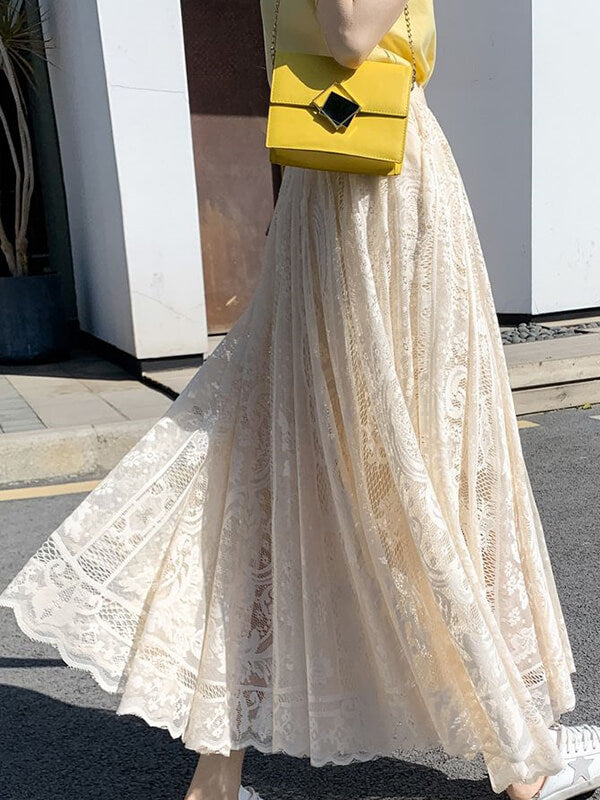 Airchics jupe longue dentelle femme élégant