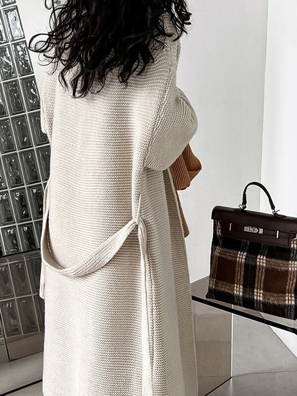 Airchics cardigans longue avec ceinture femme décontracté