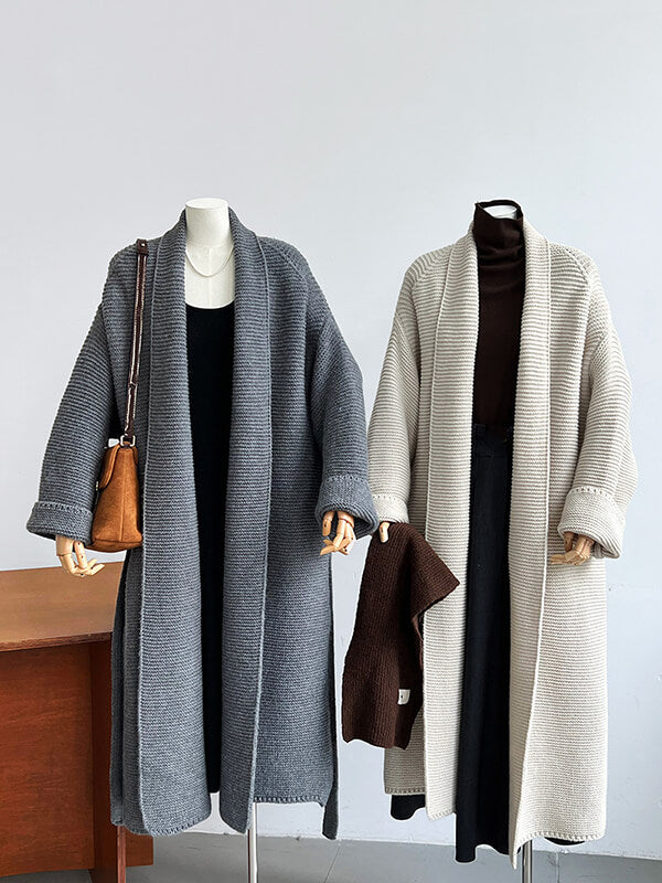 Airchics cardigans longue avec ceinture femme décontracté