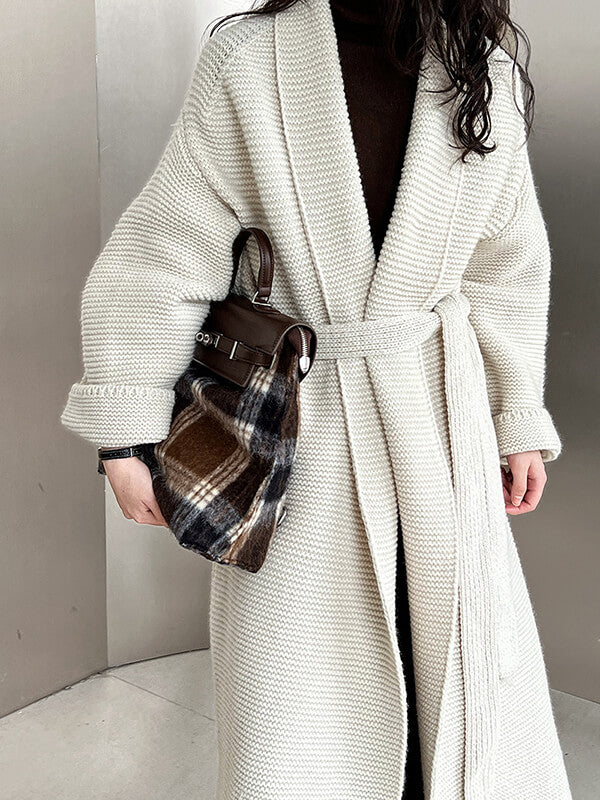 Airchics cardigans longue avec ceinture femme décontracté