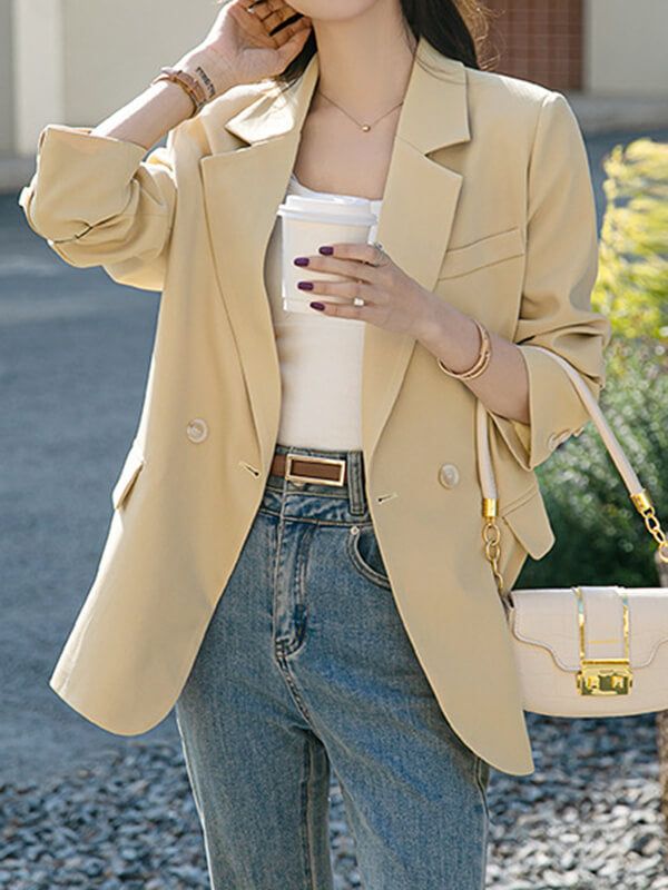 Airchics blazer double boutonnage avec poches femme mode