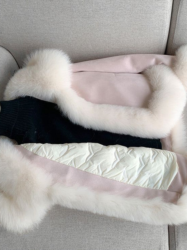 Airchics manteau en fausse fourrure suedine doudoune avec poches femme mode hiver