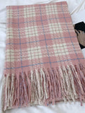Airchics écharpe carreaux avec frange femme vintage hiver