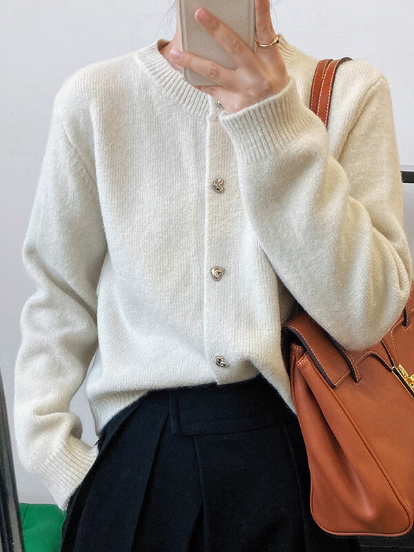 Airchics cardigans boutonnage col rond femme mode