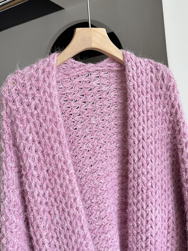 Airchics cardigans en laine longue avec poches femme oversized