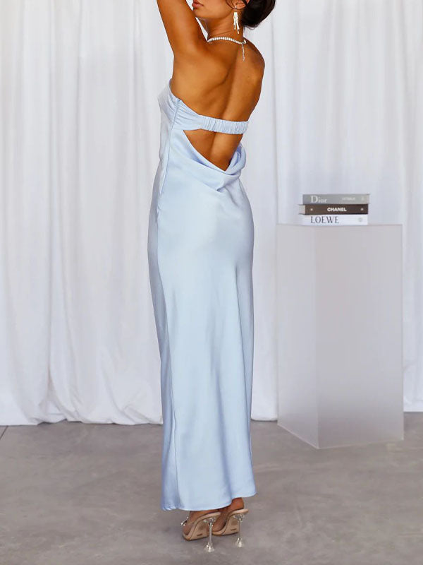 Airchics Robe De Demoiselle D'honneur Avec Poitrine Et Robe Sexy Dos Nu