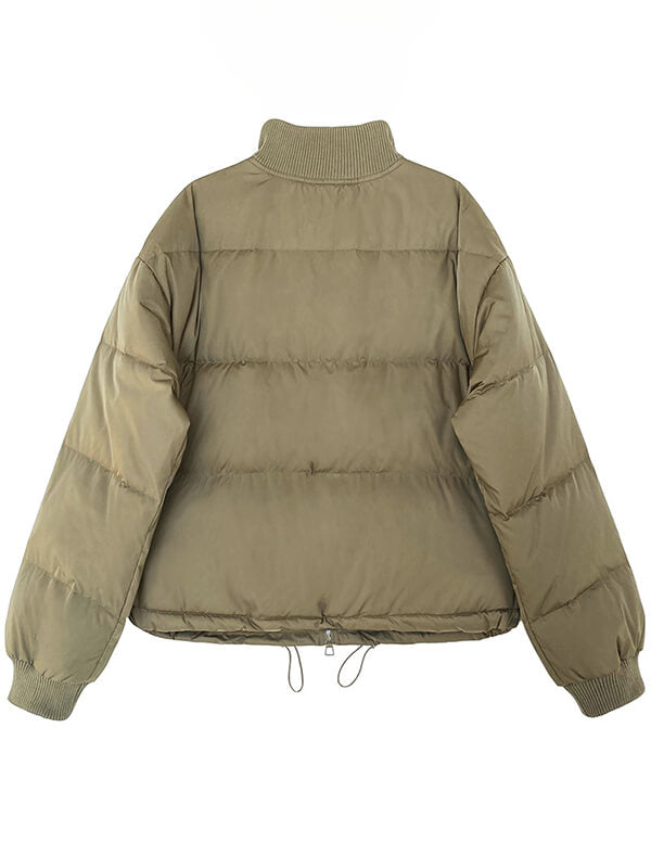 Airchics manteau doudoune avec poches coulisse taille col montant femme mode