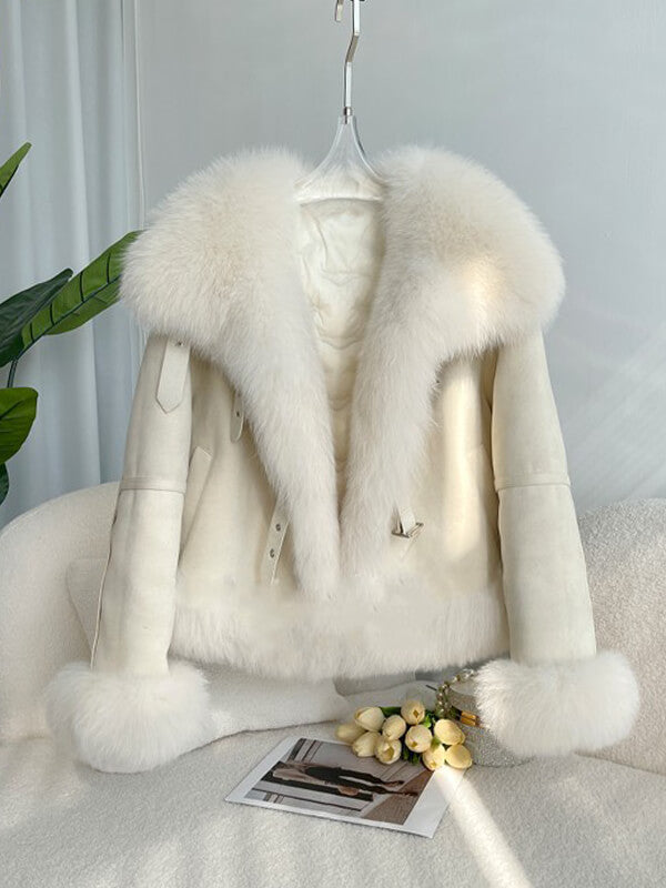 Airchics manteau en fausse fourrure suedine avec poches femme mode hiver