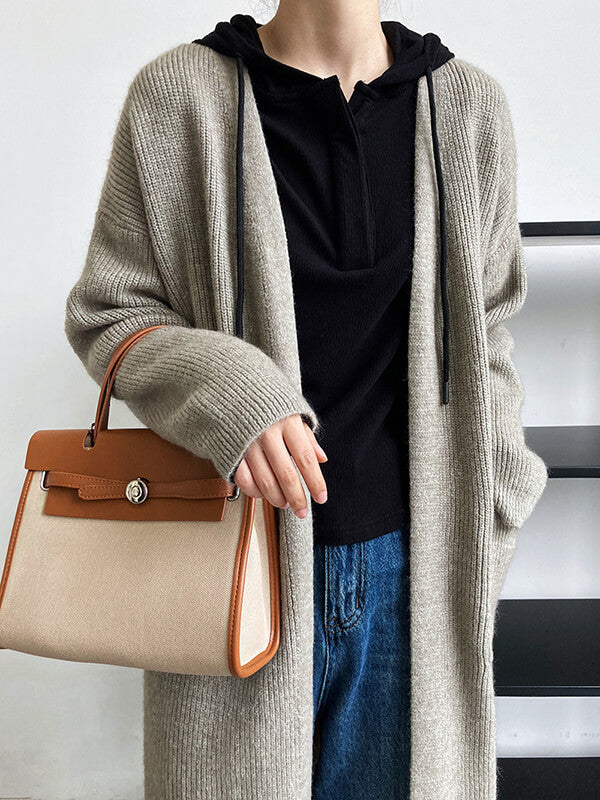 Airchics cardigans longue avec poches femme décontracté