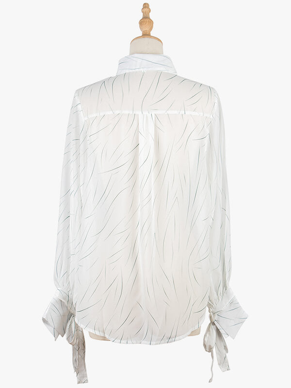 Airchics blouse géométrique boutonnage strappy femme décontracté lâche