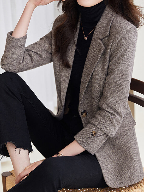 Airchics blazer avec poches boutons col revers femme mode style tailleur