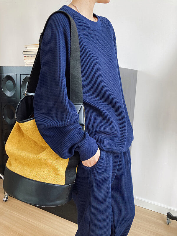 Airchics ensemble avec poches col rond femme décontracté