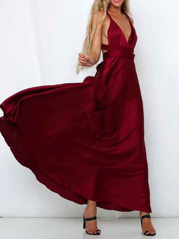 Airchics Robe De Demoiselle D'honneur Dos Nu À Col En V Profond