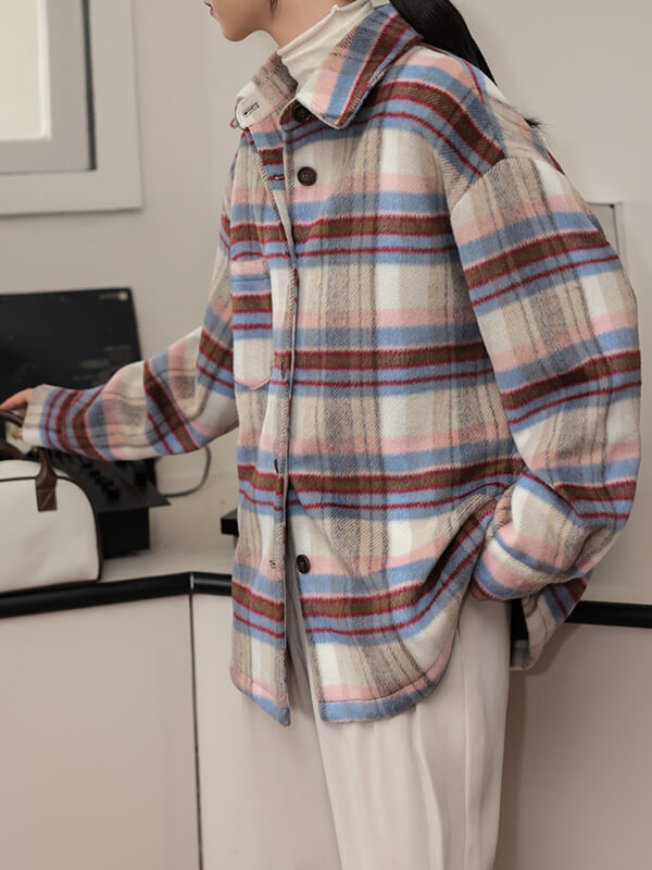 Airchics blouse carreaux boutonnage femme