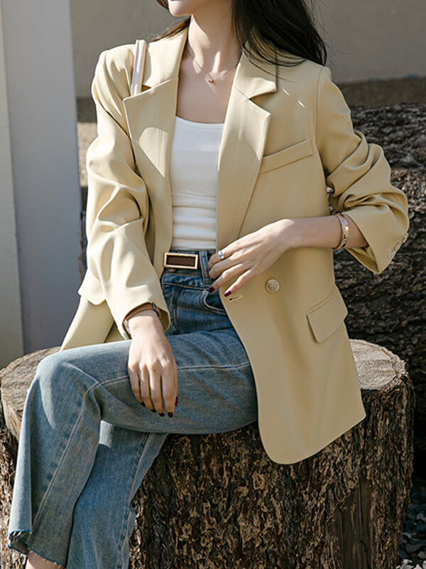 Airchics blazer double boutonnage avec poches femme mode