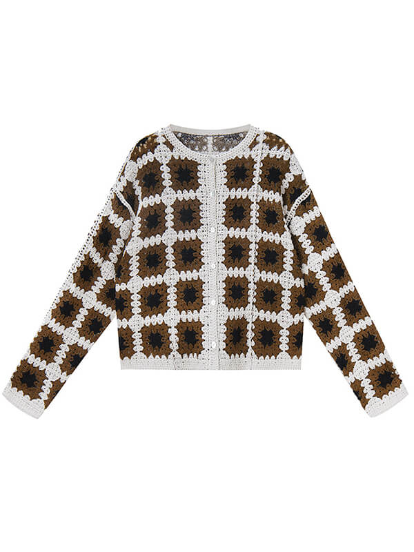 Airchics cardigans fleurie boutonnage femme mode