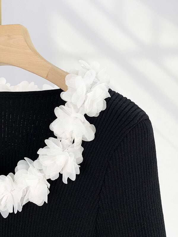 Airchics hauts col rond manches évasées femme élégant