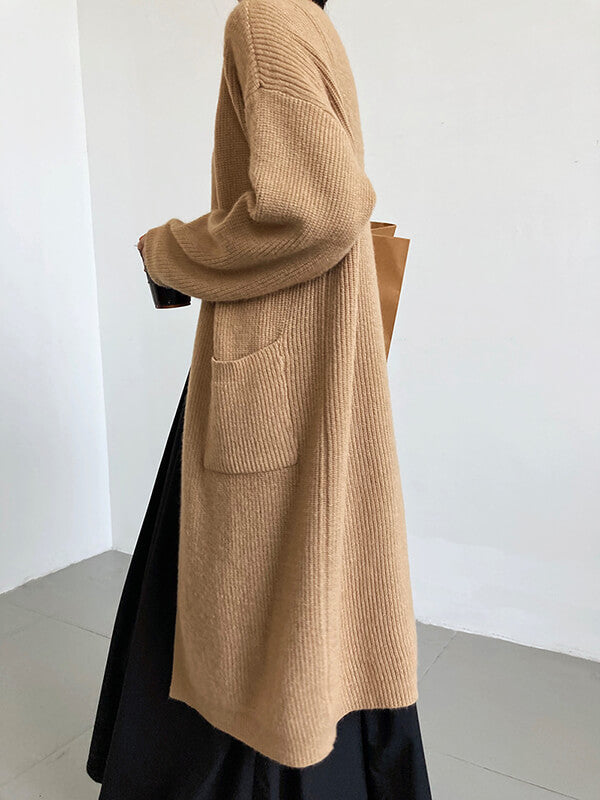 Airchics cardigans longue avec poches femme décontracté