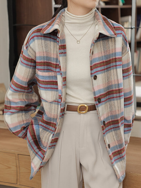 Airchics blouse carreaux boutonnage femme