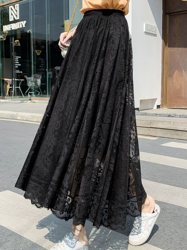 Airchics jupe longue dentelle femme élégant