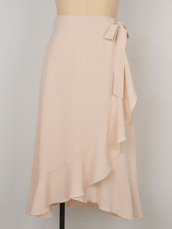 Airchics longue jupe peplum à volantée avec ceinture femme mode