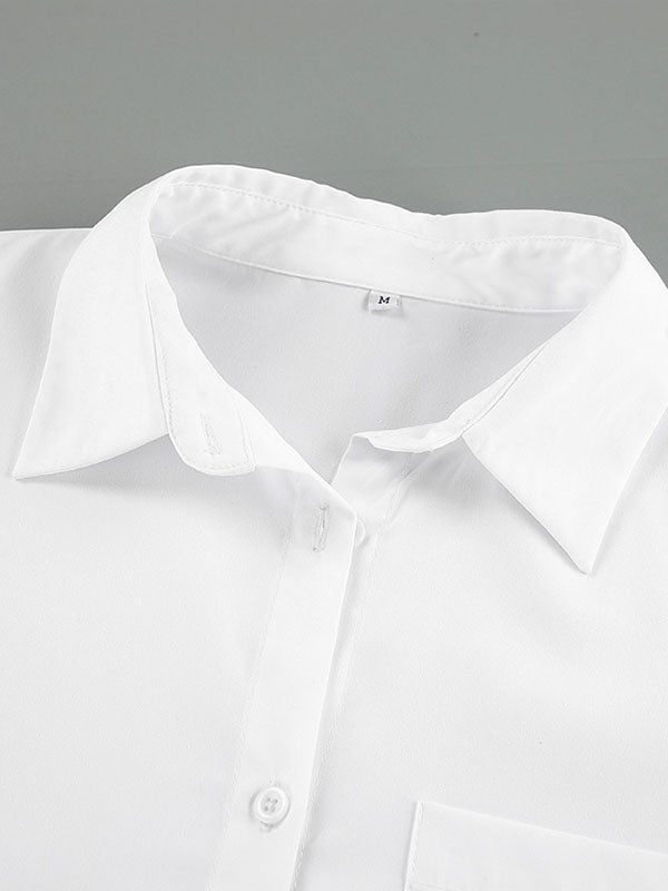 Airchics Chemise Blanche Simple Décontractée Et Polyvalente Nouveau Style 2024