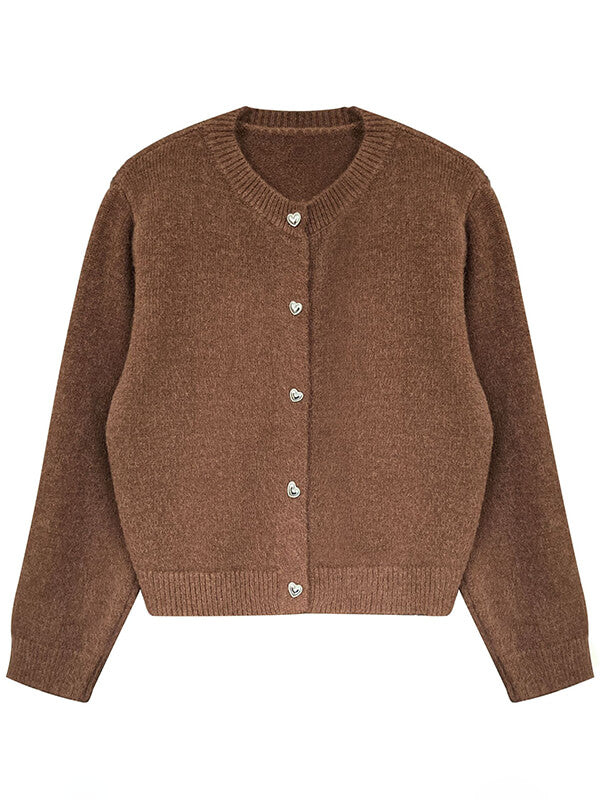 Airchics cardigans boutonnage col rond femme mode