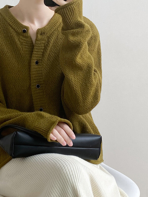 Airchics cardigans boutonnage col rond femme mode