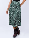 Airchics longue jupe léopard fendu le côté taille haute femme mode
