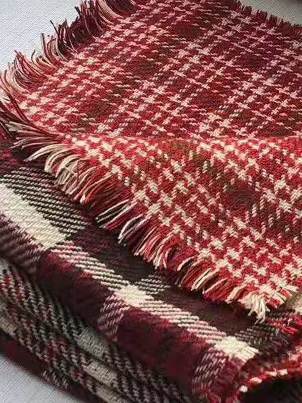 Airchics écharpe carreaux femme mode rouge noël