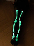 Airchics femmes bas autofixant squelette lumineux accessoire déguisement halloween