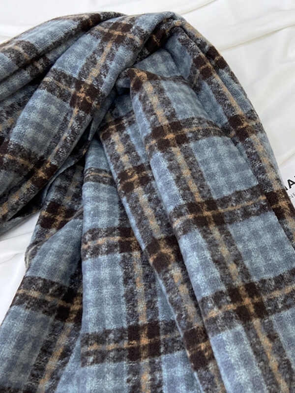 Airchics écharpe carreaux avec frange femme vintage