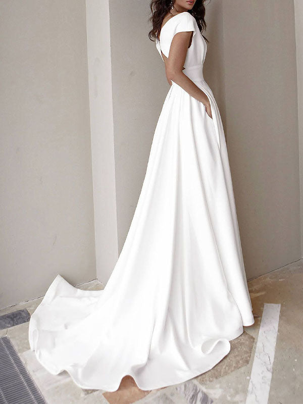 Airchics Robe De Soirée Robe Fendue Col V