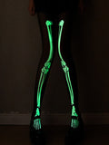 Airchics femmes bas autofixant squelette lumineux accessoire déguisement halloween