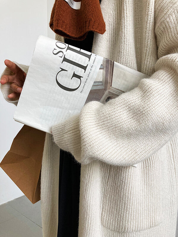 Airchics cardigans longue avec poches femme décontracté