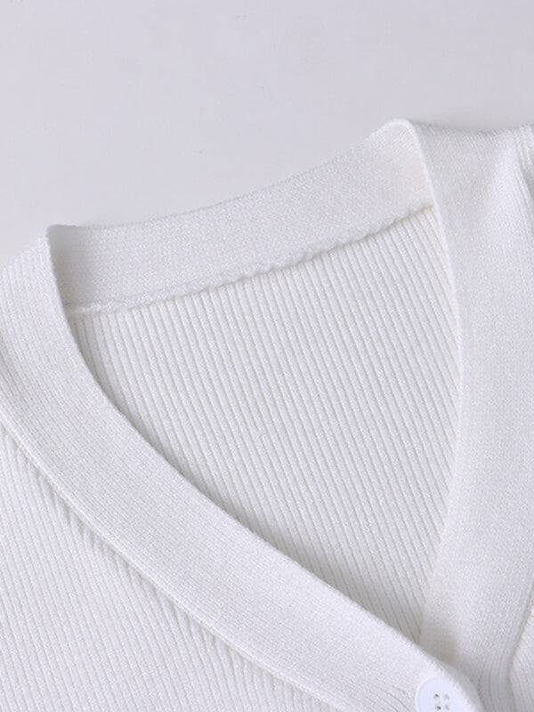 Airchics cardigans boutonnage v-cou manches longues femme mode