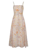 Airchics robe longue mousseline imprimé à fleurie à fines brides mode plage