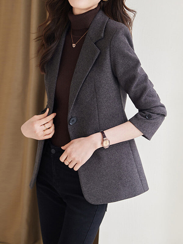 Airchics blazer avec poches boutons col revers femme mode style tailleur