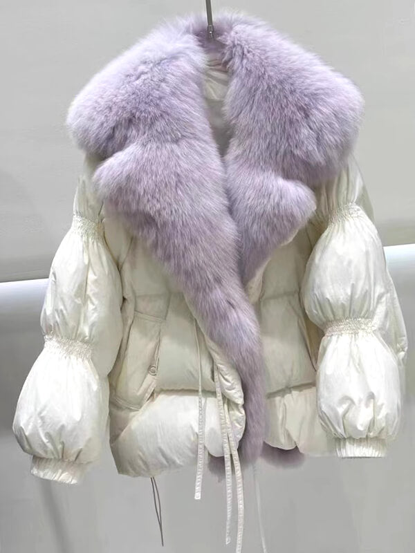 Airchics manteau doudoune fausse fourrure avec poches femme oversized