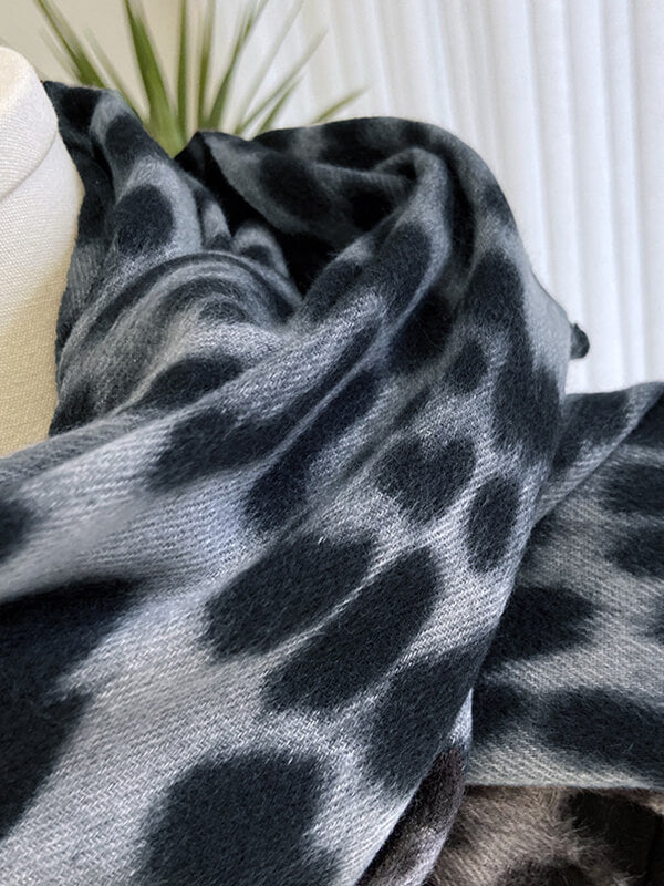 Airchics écharpe léopard avec frange femme mode