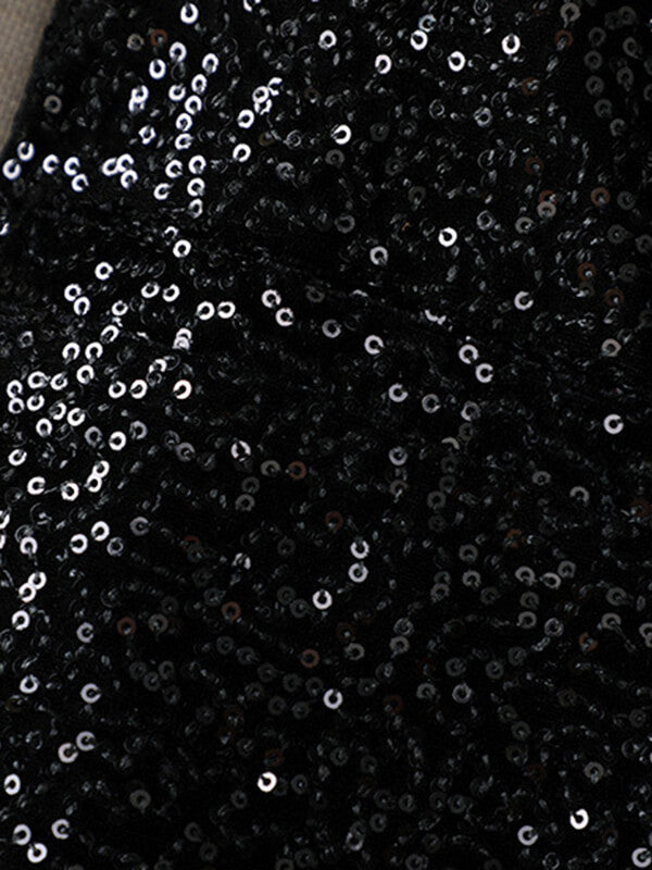 Airchics blazer brillante paillette avec poches boutons col revers femme mode