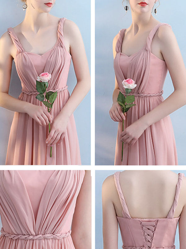 Airchics Robe De Demoiselle D'honneur Rose À Bretelles