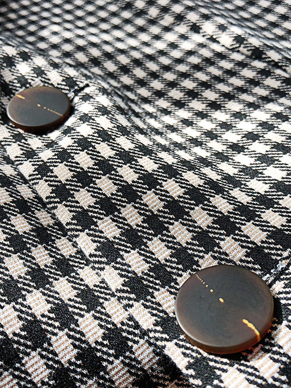 Airchics blazer carreaux boutonnage avec poches manches longues femme décontracté