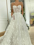 Airchics robe longue dentelle bustier fluide élégant de soirée pour mariage