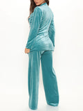 Airchics combinaison 2 pièces boutons avec poches velours blazer et pantalon femme mode