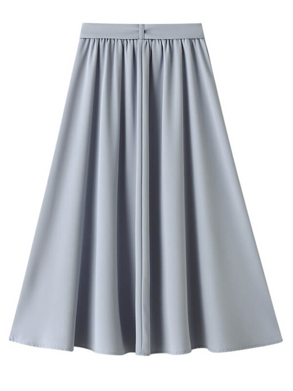 Airchics jupe longue trapèze fluide boutons avec ceinture mode femme