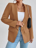 Airchics blazer avec poches col revers manches longues femme mode