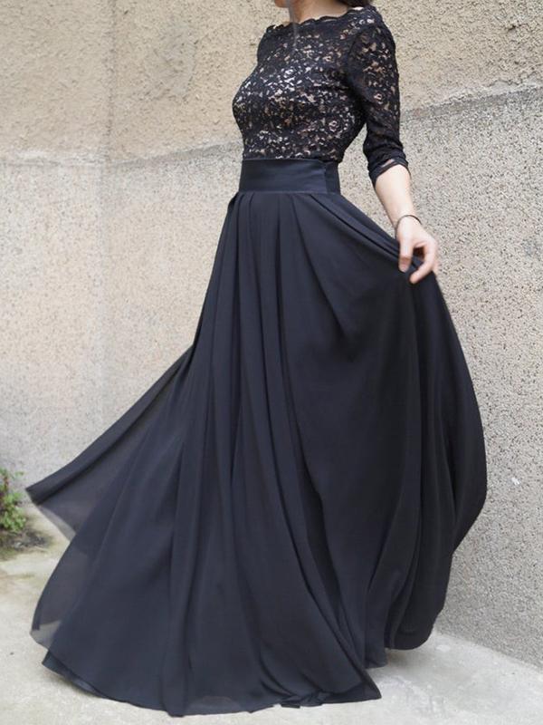 Airchics jupe longue en mousseline fluide mode élégant femme