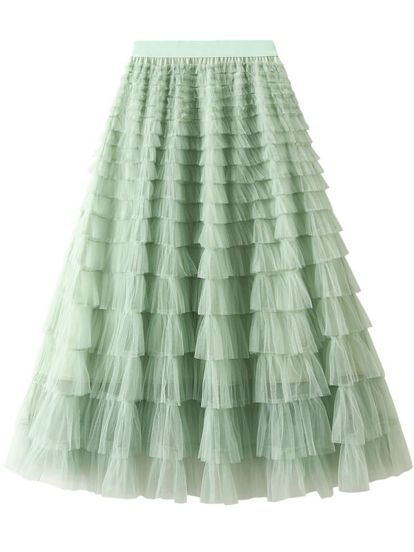 Airchics jupe longue tulle trapèze froufrou doux femme