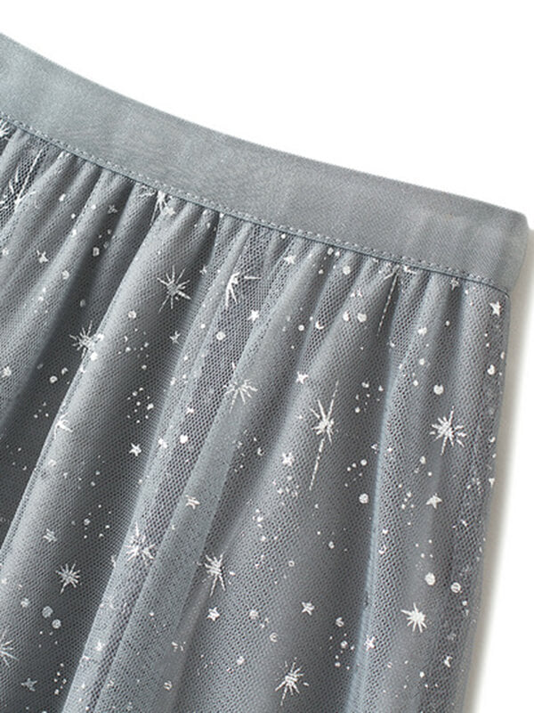 Airchics jupe longue trapèze bouffante tutu tulle brillante paillette mode femme